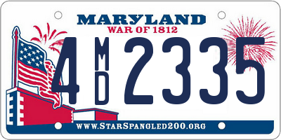 MD license plate 4MD2335