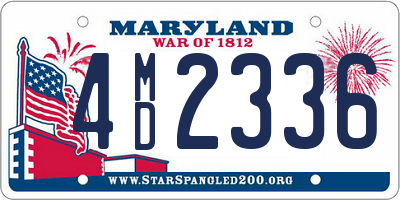 MD license plate 4MD2336