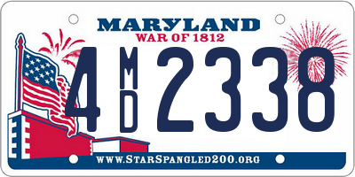 MD license plate 4MD2338
