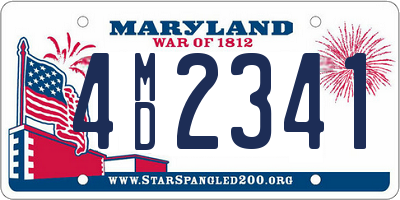 MD license plate 4MD2341