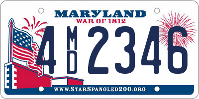 MD license plate 4MD2346