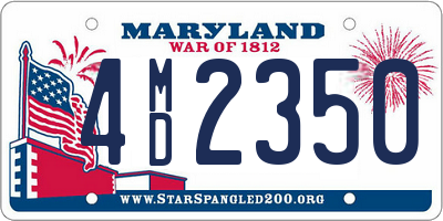 MD license plate 4MD2350