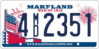 MD license plate 4MD2351