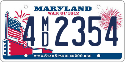 MD license plate 4MD2354