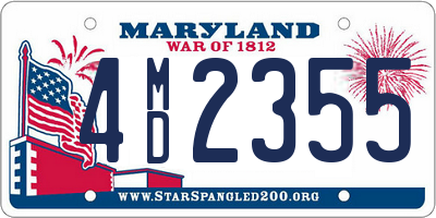 MD license plate 4MD2355