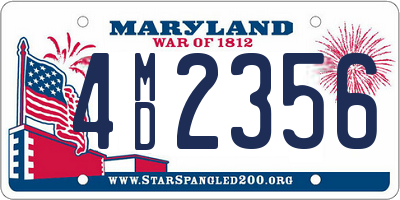 MD license plate 4MD2356