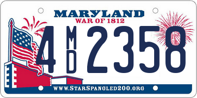 MD license plate 4MD2358