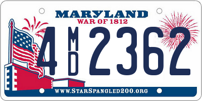 MD license plate 4MD2362