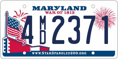 MD license plate 4MD2371