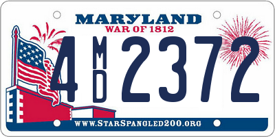 MD license plate 4MD2372