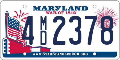 MD license plate 4MD2378