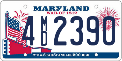 MD license plate 4MD2390