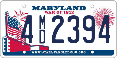 MD license plate 4MD2394