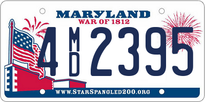 MD license plate 4MD2395