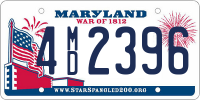 MD license plate 4MD2396