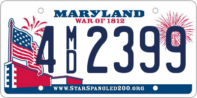 MD license plate 4MD2399