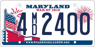 MD license plate 4MD2400