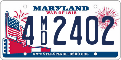 MD license plate 4MD2402