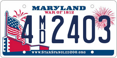 MD license plate 4MD2403