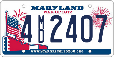 MD license plate 4MD2407