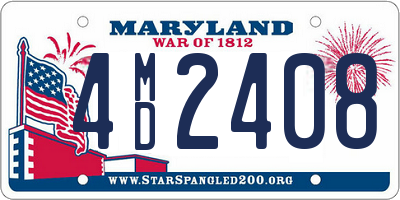 MD license plate 4MD2408