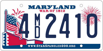 MD license plate 4MD2410