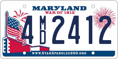 MD license plate 4MD2412