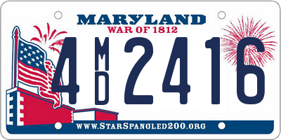 MD license plate 4MD2416