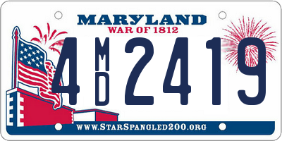 MD license plate 4MD2419