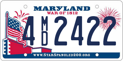 MD license plate 4MD2422