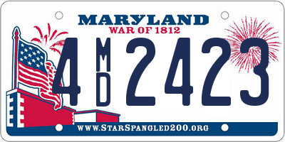 MD license plate 4MD2423