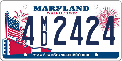 MD license plate 4MD2424