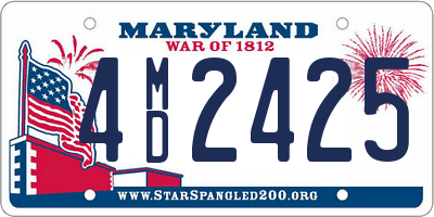 MD license plate 4MD2425