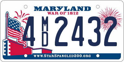 MD license plate 4MD2432