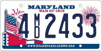 MD license plate 4MD2433