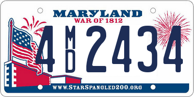 MD license plate 4MD2434