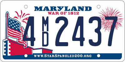 MD license plate 4MD2437