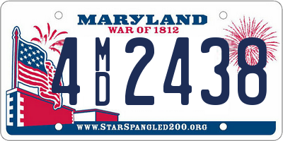 MD license plate 4MD2438