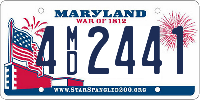 MD license plate 4MD2441