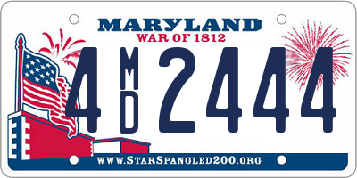 MD license plate 4MD2444