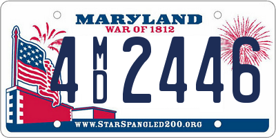 MD license plate 4MD2446