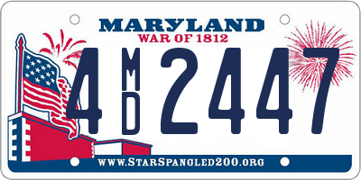 MD license plate 4MD2447