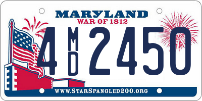 MD license plate 4MD2450