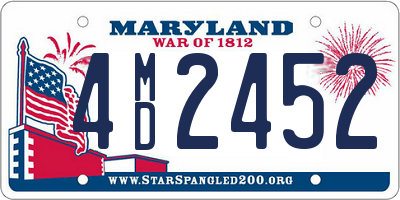 MD license plate 4MD2452