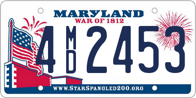 MD license plate 4MD2453