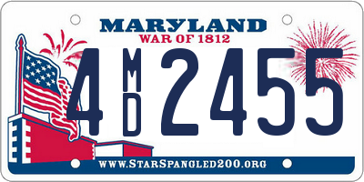 MD license plate 4MD2455