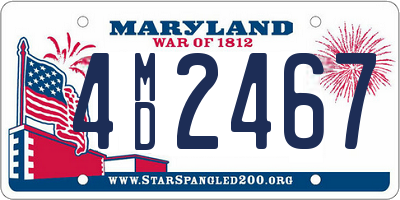 MD license plate 4MD2467