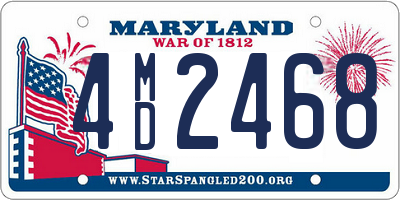 MD license plate 4MD2468