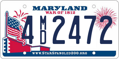 MD license plate 4MD2472