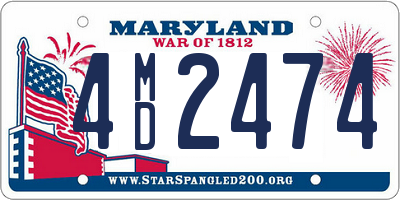 MD license plate 4MD2474